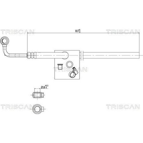 Tuyau hydraulique, direction TRISCAN 8516 29068 SKODA 3B1 422 891 A