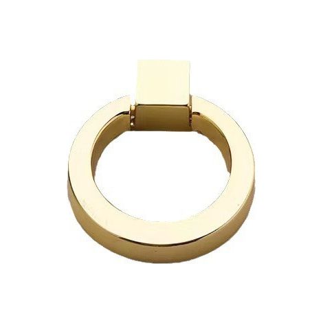 Set mit 4 Schubladengriffen aus gebürstetem Messing, runden Möbelknöpfen, Schrankgriffen, goldenen Schleifenknöpfen aus Pappe, goldenen Schleifenknöpfen für Waschtische