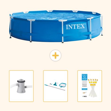 Intex Piscine Tubulaire Ronde - 305x76 cm - 4-pièces SCB82 (1/5)