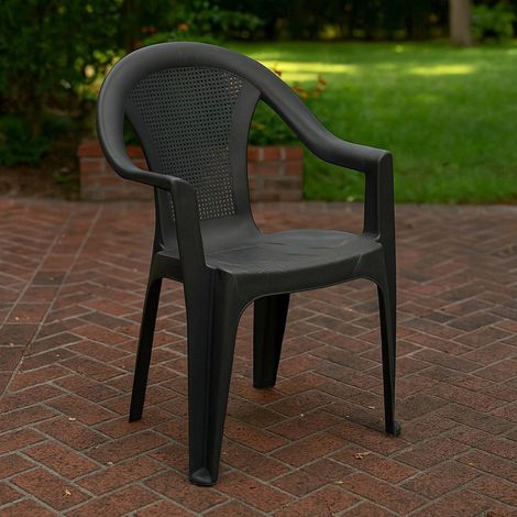 Silla de Exterior Serchio, una Silla, Hecha en Italia, Gris Antracita (1/3)