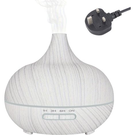 Diffuseur d'huiles essentielles à imitation bois, avec télécommande Bluetooth ultrasonique, pour la maison ou le bureau. Machine à oxygène pour l'eau. (1/5)