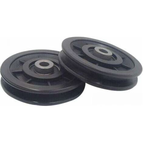2pc 90 mm Roulement Poulie Nylon, Poulie Musculation, Roue Universelle pour câble Machine Gym équipement Porte de Garage, Porte coulissante poulie (1/3)