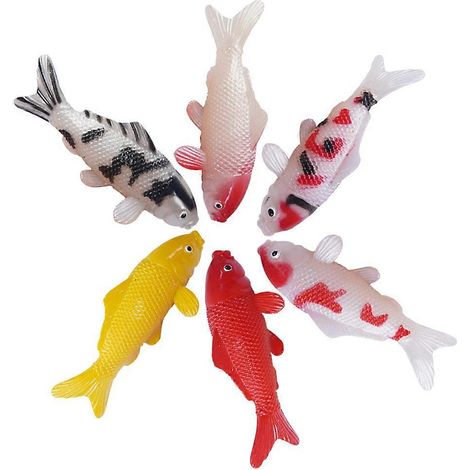 Ensemble de 6 poissons koï artificiels pour aquarium Jinliyu (1/5)