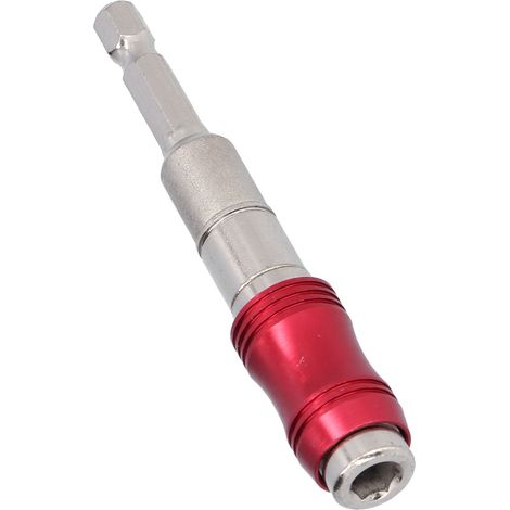 Porte-foret hexagonal multi-angles, rallonge universelle pour outils manuels 1/4 po (rouge argent) (1/5)