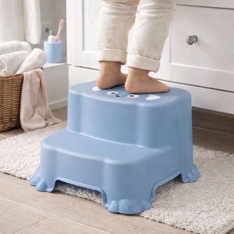 Kinder Sitzhocker Kunststoff Blau Hund-022000260-Blau (1/4)