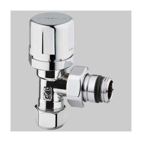 VALVOLA D'ARREDO A SQUADRA TERMOSTATICA CROMO - 3/8 x 24-15