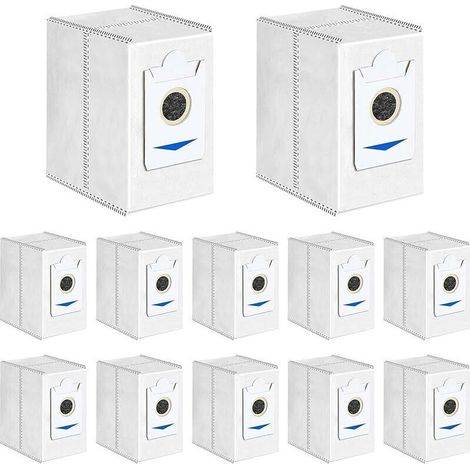 FOREHILL 12 sacchetti per Ecovacs DEEBOT T30 Pro Omni, accessori per aspirapolvere robot T30 Omni, sacchetti per la polvere di ricambio di grande capacità da 3,4 l