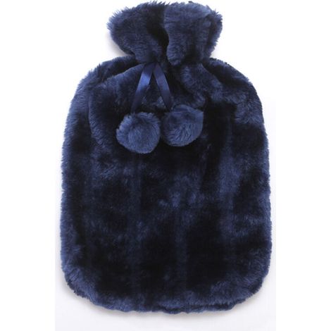 Bouillotte 2L bouillotte chauffante bouillotte adulte et enfant bouillotte isolante bouillotte lit peluche bouillotte, bleu
