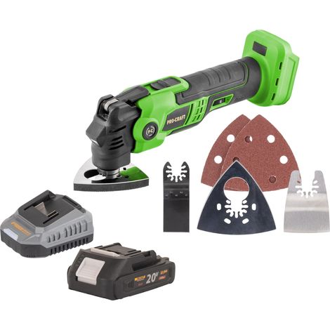 Procraft PMT22bb Akku Multifunktionswerkzeug 20 V Brushless + 1x Akku 2,0 Ah + Ladegerät