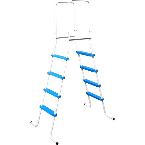 Echelle piscine HAUTE Toi 2x4 marches avec main courante hauteur 190cm (1/5)