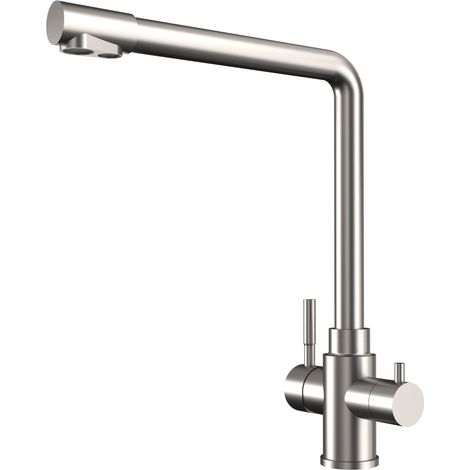 Grifo de Cocina de Osmosis  Modelo OSMOSIS-C  Fabricado en Acero Inoxidable  Monomando  Acabado en Acero (1/2)