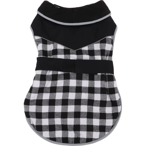 Gilet pour chien à carreaux style britannique, coupe-vent et chaud, manteau d'hiver pour chiens de petite, moyenne et grande taille. (1/5)