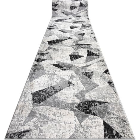 Modern Läufer TULS 51211 Geometrisch anthrazit 70 cm grey 70x530 cm