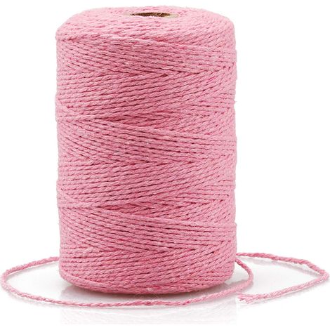 200m Ficelle Rose Cordelette Coton 2mm Corde Décorative (1/5)