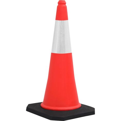 Cônes de signalisation réfléchissants à base lourde 10 pcs 75cm
