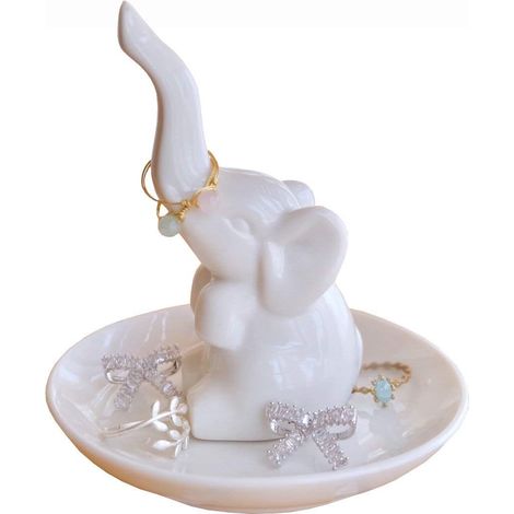 Weißer Elefant Ringhalter Schmuckständer Geschenk für Frauen (1/5)