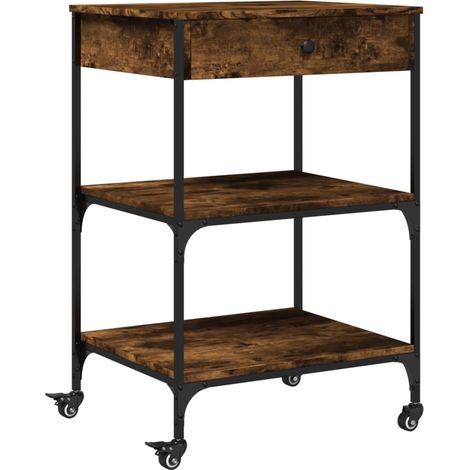 Maison Exclusive - Carrello da Cucina Rovere Fumo 60x48x89,5 cm Legno Multistrato