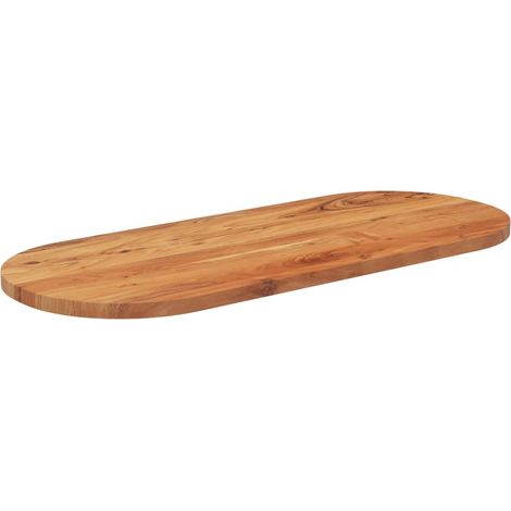 Dessus de table Dessus de bureau Plateau de table 140x60x2,5 cm ovale bois massif d'acacia (1/5)