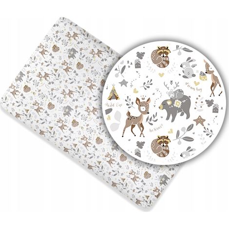 Lenzuolo di cotone per culla, 120x60 cm, con diverse fantasie (1/5)