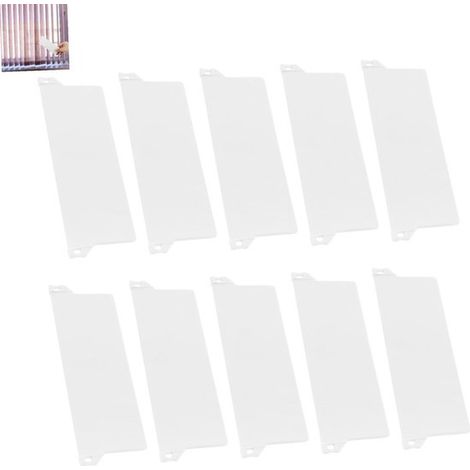 10 piezas, 10 lamas de repuesto para persianas verticales, Contrapesos para cortinas, Fácil instalación, Ideal para oficinas en casa (1/5)
