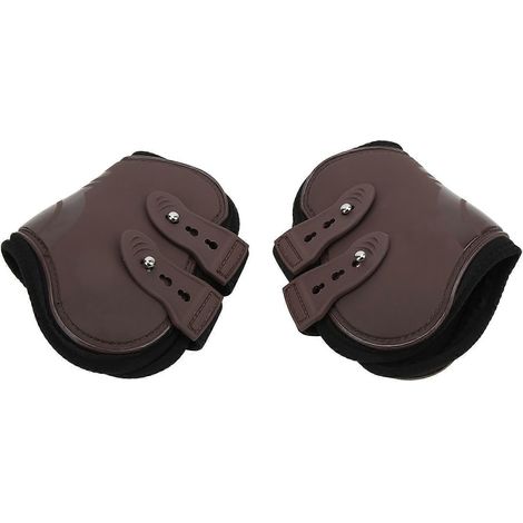 2 guêtres pour pattes arrière de cheval, coque en PU, réglables, en néoprène, protection pour les jambes de cheval pour les concours équestres et les compétitions de vitesse. (1/3)