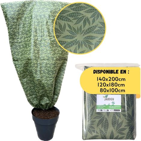 Lot 1 Housse Hivernage 120x180cm, Voile Polypropylène, Design Feuillage, Protection Arbres (1/5)