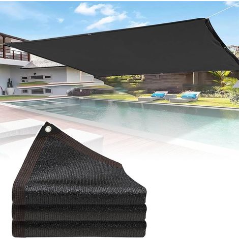 Voile d'ombrage rectangulaire, toile d'ombrage pour serre avec cordes et œillets, protection solaire pour jardin 3 m x 5 m (1/5)