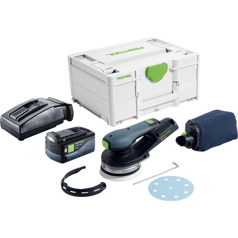 Festool ETSC 2 125-Basic Lijadora rotorbital sin cable 18 V 125 mm sin escobillas + 1x batería 5,0 Ah + cargador + systainer (1/5)
