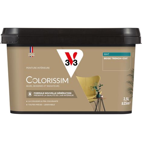 Peinture murale intérieure Colorissim® V33 Beige trench-coat Mat 2,5L