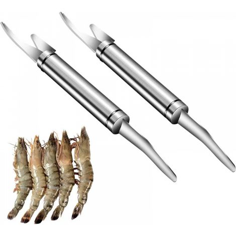 2 pcs,Shrimp Line Knife,Crevettes Couteau,éPlucheur De Crevettes,Outil D'éPluchage D'éPlucheur De Crevettes En Acier Inoxydable,Machine D'éPluchage De Crevettes,Outil De Nettoyage De Crevettes (1/5)