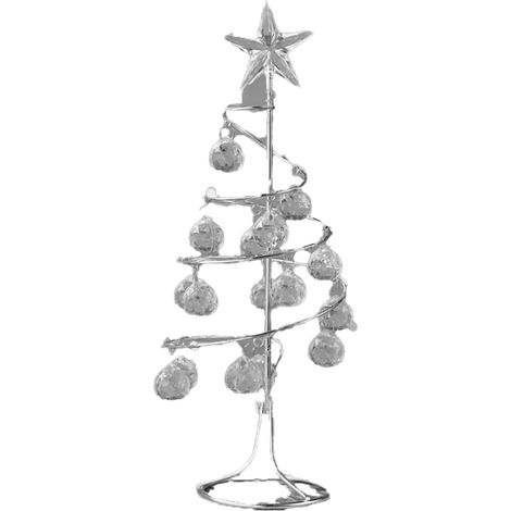 Arbol De Navidad De Mesa - Arbol Metalico Con Luces Led En Espiral - Decoracion Para Hogar Boda Y Vacaciones - 1 Unidad (1/5)