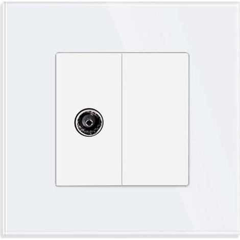 Conector TV, KOOB frontal cristal blanco (1/4)