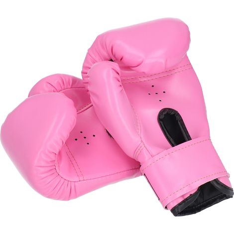 Zweiteilige Kinderboxhandschuhe für Training, Kampf, Sparring, Boxen und Kickboxen – Leuchtendes Pink