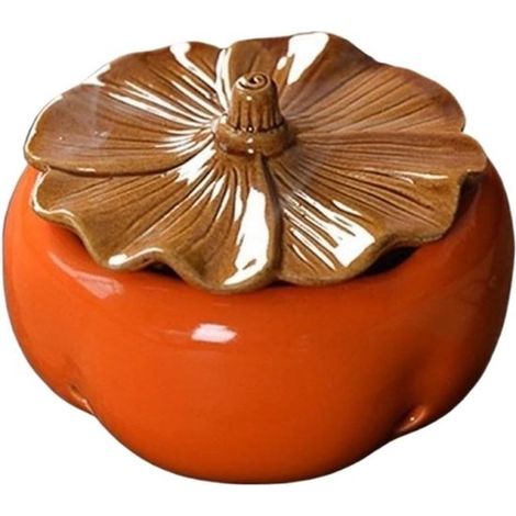Barattolo per aglio con coperchio, contenitore per aglio da cucina, mantiene le erbe fresche, coperchio perforato, taglia unica, arancione (1/5)