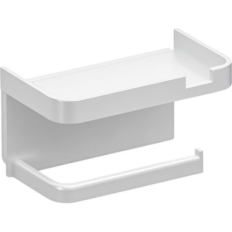 Dérouleur de papier toilette Dérouleur de papier toilette adhésif Distributeur de rangement pour salle de bain, support pour essuie-tout 18108CM (1/5)