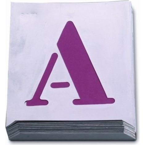 Abecedario pintar 100 mm chapa aluminio nusac