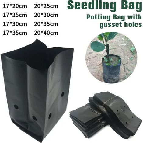 (50 pièces, 20 x 40 cm) Sacs de semis pour pépinière, sacs de culture pour plantes potagères, sacs de repiquage respirants (1/4)