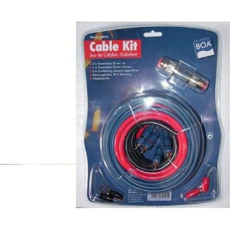 Kit compatible avec amplificateur 40A RCA 5m Alim 10mm2 fusible