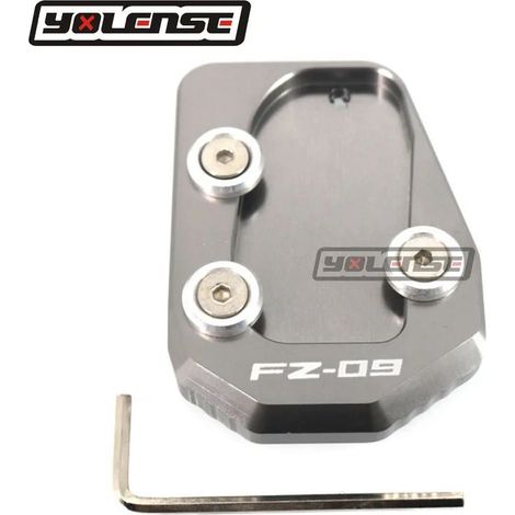 1 pièce Extension de béquille latérale, aluminium CNC, or/rouge/noir/titane/bleu/argent, compatible YAMAHA MT-09 XSR900 TRACER 900 FZ-09 2013-2016 (1/4)
