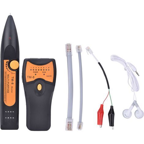 Testeur de câbles réseau RJ45 RJ11 UTP STP TM-8 - traceur de câbles téléphoniques et LAN (1/5)