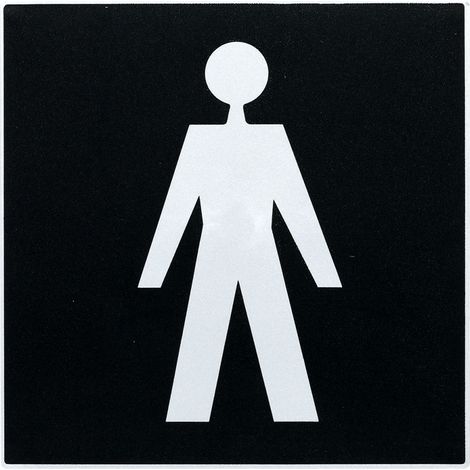 Plaque de porte Messieurs - Europe design 200x200mm - 4280134 (1/2)