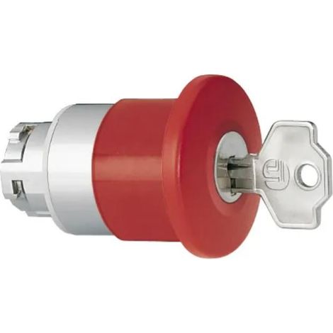 Pulsante Metallico Fungo 40Mm Rosso Sgancio Chiave  (Lovato Cod. 8Lm2Tb6544) (1/2)