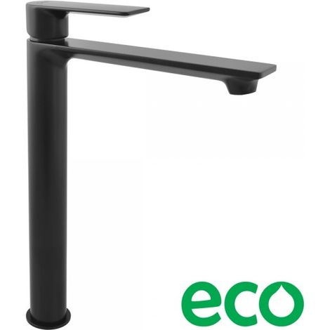 Mitigeur lavabo haut NIL en laiton noir sans siphon H. 26,1 cm (1/3)