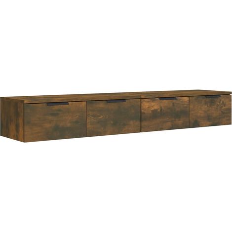 Wall Cabinets 2 pcs Smoked Oak 68x30x20 cm Engineered Wood vidaXL