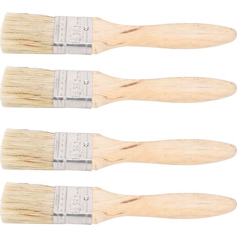 Ensemble de 20 pinceaux plats à manche en bois et poils artificiels pour le nettoyage des peintures (1/5)