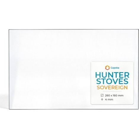 Vitre Hunter SOVEREIGN - Verre Rectangle pour poêle à bois - 260 x 160 mm (L1 x H1) - 4 mm autonettoyant (1/5)
