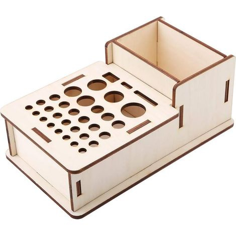 Werkzeughalter aus Leder, Werkzeuge aus Holz und Leder, Aufbewahrungsbox aus Leder, Werkzeugorganizer aus Holz, Lederetui, Zubehör (Werkzeughalter aus Leder Nr. 101)