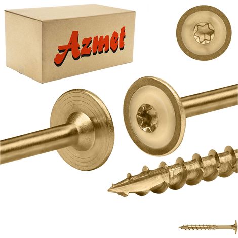 Vis à bois WCT-10100 - 10x100 mm - 50 pièces - Torx - Résistantes et durables (1/5)