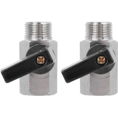 2 pièces accessoire de robinet à tournant sphérique pneumatique de sablage abrasif en laiton de type droit G3/8 pouces (1/5)