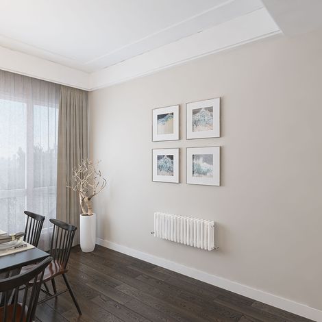 AICA 300x830mm 3 Column Horizontal White Radiator Central Heating Cast Iron Style (1/4)